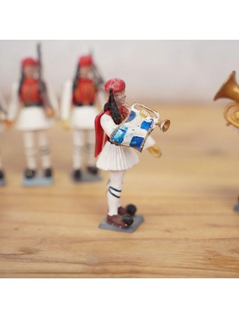 Vintage Aohna Greek Toy Soldiers Set of 13 Evzone Guard Soldiers & Musicians